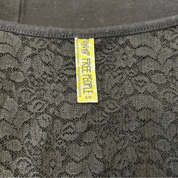 FREE PEOPLE “Coraline” Black Lace Back Mini Dress - Picture 10 of 10